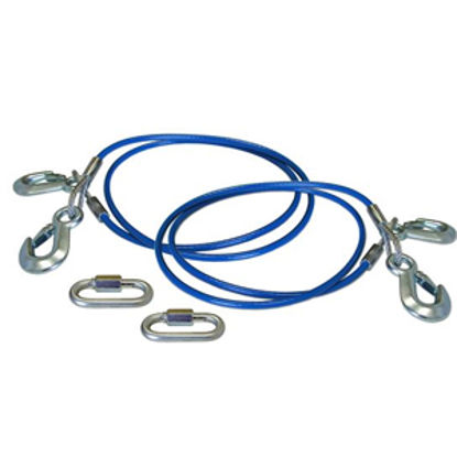 Picture of Roadmaster  2-Set 64" 6,000 Lbs Steel Double Snap Hook Trailer Safety Cable 646 14-6042                                      