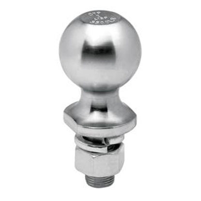 Picture of Tow-Ready  Zinc 2" Trailer Hitch Ball w/ 3/4" Diam x 1-1/2" Shank 63888 14-7044                                              