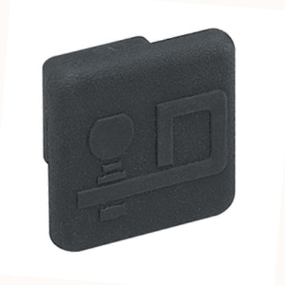 Picture of Draw-Tite  2" Black D Logo Rubber Hitch Cover 7050 14-7339                                                                   