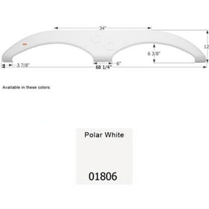 Picture of Icon  Polar White Tandem Axle Fender Skirt For Forest River Brands 01806 15-0040                                             