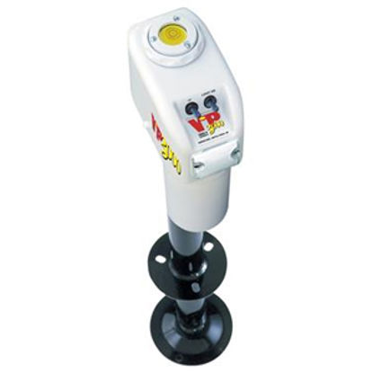 Picture of Barker VIP 3000 Power White 3000 Lb A-Frame Electric Tongue Trailer Jack 30826 15-0143                                       