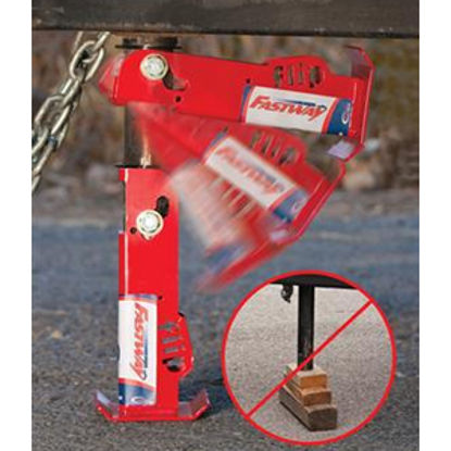 Picture of Fastway Flip (TM) Steel 4-1/2" x 6" Ext Trailer Jack Foot Trailer Jack Foot for 2 Tube 88-00-6525 15-0199                    