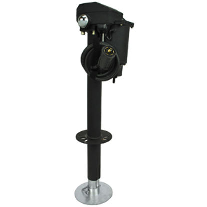 Picture of Ultra-Fab Ultra 3502-7 Black 3500 Lb Electric Round Trailer Jack 38-944037 15-0212                                           