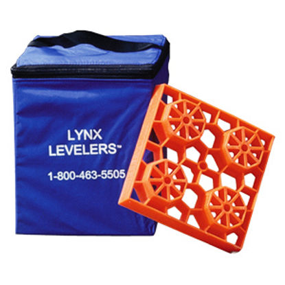 Picture of Tri-Lynx  10-Pk 8.5"x8.5"x1" Plastic Interlocking Levelling Blocks w/Storage Bag 00015 15-0287                               