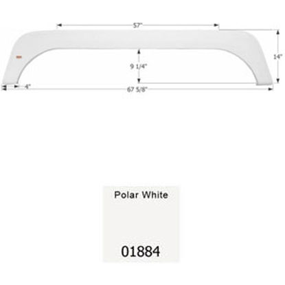 Picture of Icon  Polar White Tandem Axle Fender Skirt For KZ Brands 01884 15-0429                                                       