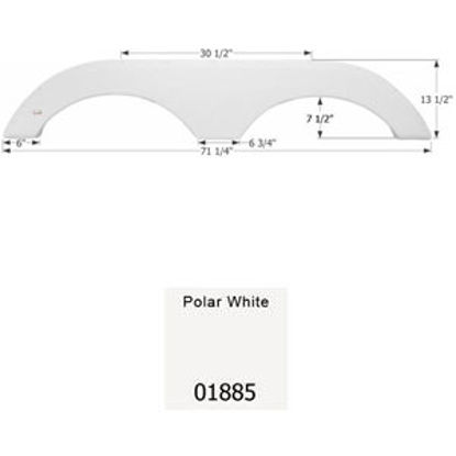 Picture of Icon  Polar White Tandem Axle Fender Skirt For Gulfstream Brands 01885 15-0431                                               