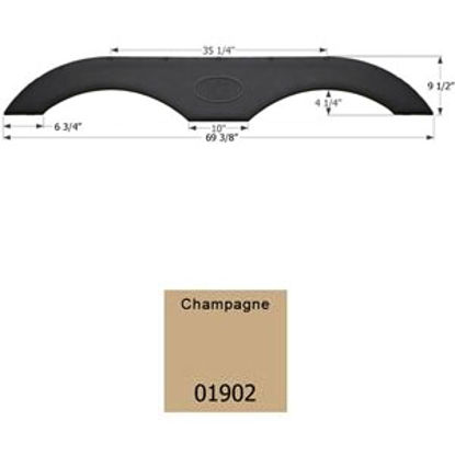 Picture of Icon  Champagne Tandem Axle Fender Skirt For Thor Brands 01902 15-0433                                                       