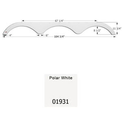 Picture of Icon  Polar White Triple Axle Fender Skirt For Heartland Brands 01931 15-0451                                                