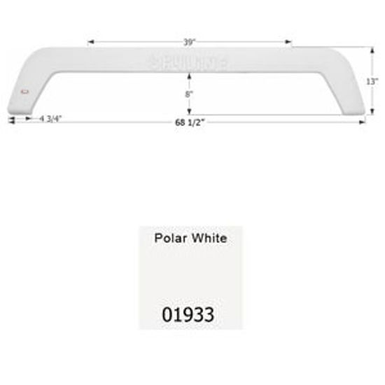 Picture of Icon  Polar White Tandem Axle Fender Skirt For Layton Brands 01933 15-0453                                                   