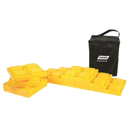 Picture of Camco  10-Pk 8.25"x8.25"x1" Plastic Interlocking Levelling Blocks w/Storage Bag 44505 15-0466                                