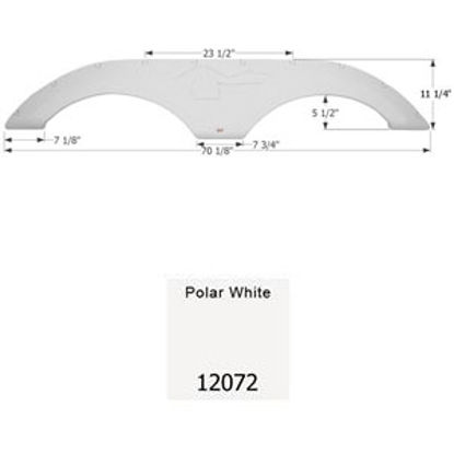 Picture of Icon  Polar White Tandem Axle Fender Skirt For Forest River Brands 12072 15-0493                                             