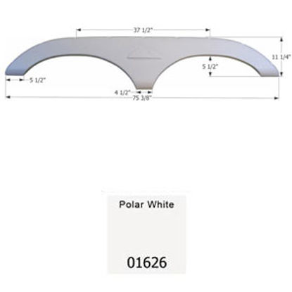 Picture of Icon  Polar White Tandem Axle Fender Skirt For Keystone Brands 01626 15-0506                                                 