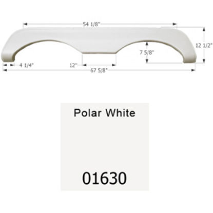 Picture of Icon  Polar White Tandem Axle Fender Skirt For Mckenzie/ Holiday Rambler Brands 01630 15-0508                                