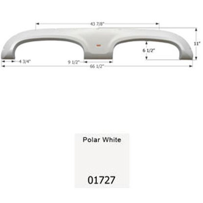 Picture of Icon  Polar White Tandem Axle Fender Skirt For Keystone Brands 01727 15-0578                                                 
