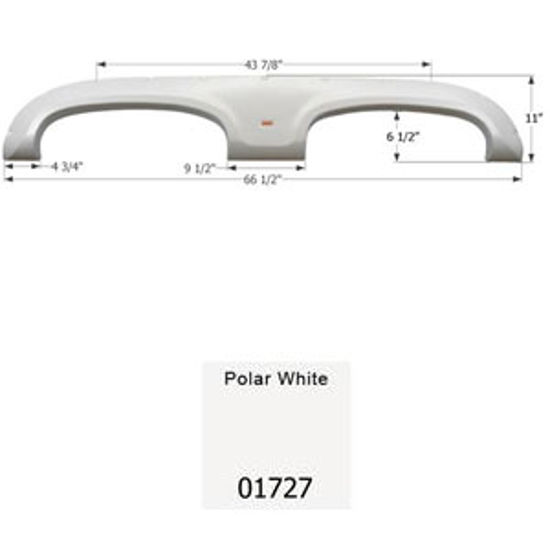 Picture of Icon  Polar White Tandem Axle Fender Skirt For Keystone Brands 01727 15-0578                                                 