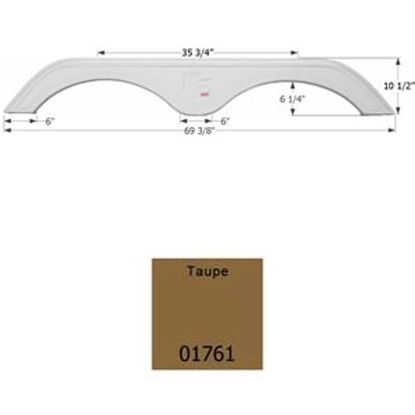 Picture of Icon  Taupe Tandem Axle Fender Skirt For KZ Brands 01761 15-0586                                                             