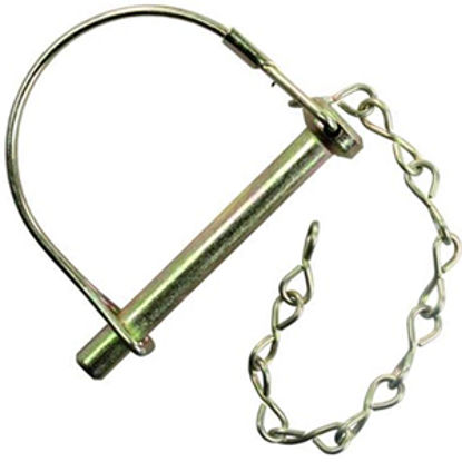 Picture of JR Products  5/16" x 2-1/2" Steel Safety Lock Pin w/Pin Saver 01184 15-0761                                                  
