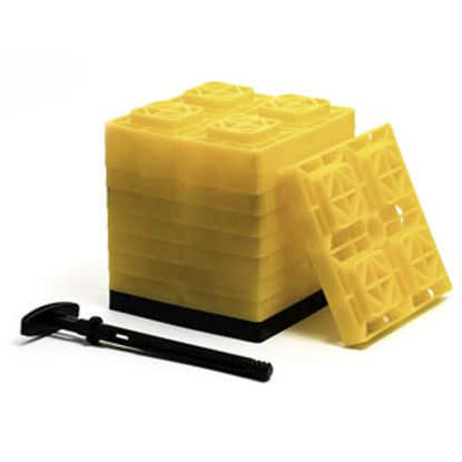 Picture of Camco FasTen 10-Pk 2"x2" Plastic Interlocking Levelling Blocks 44512 15-1442                                                 