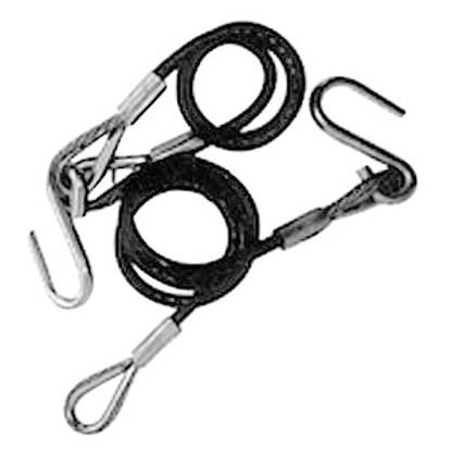 Picture of Tie Down Engineering  Set-2 36" 5,000 Lbs Steel Safety Latch Hook Trailer Safety Cable 59541 15-1583                         