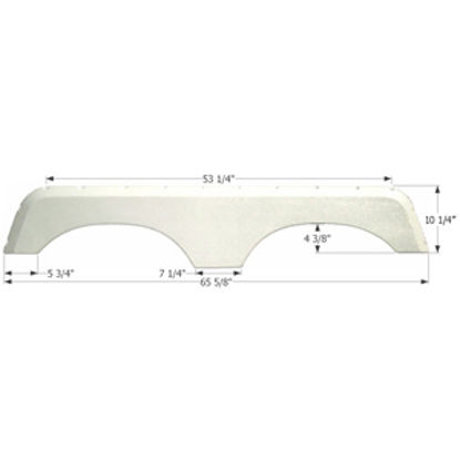 Picture of Icon  Polar White Tandem Axle Fender Skirt For Jayco Brands 01424 15-1600                                                    