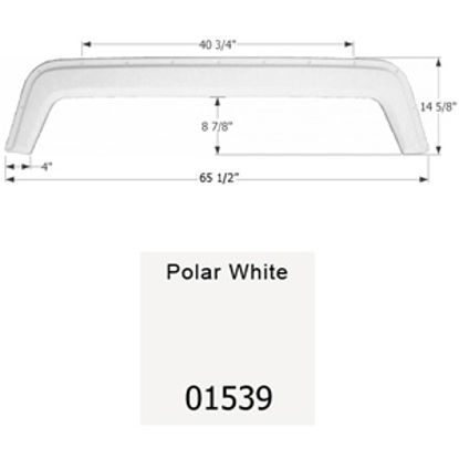 Picture of Icon  Polar White Tandem Axle Fender Skirt For Fleetwood Brands 01539 15-1602                                                