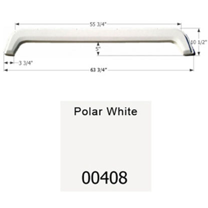 Picture of Icon  Polar White 63-3/4"L x 10-1/2"H Tandem Axle Universal Fender Skirt 00408 15-1610                                       