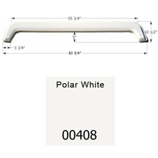 Picture of Icon  Polar White 63-3/4"L x 10-1/2"H Tandem Axle Universal Fender Skirt 00408 15-1610                                       