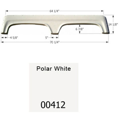 Picture of Icon  Polar White 67-1/4"L x 18-1/8"H Tandem Axle Universal Fender Skirt 00412 15-1612                                       