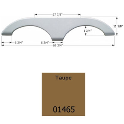 Picture of Icon  Taupe Tandem Axle Fender Skirt For Keystone Brands 01465 15-1617                                                       