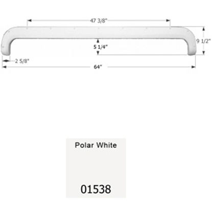 Picture of Icon  Polar White Tandem Axle Fender Skirt For Fleetwood Brands 01538 15-1621                                                