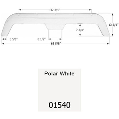Picture of Icon  Polar White Tandem Axle Fender Skirt For Fleetwood Brands 01540 15-1622                                                