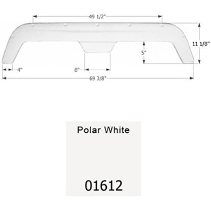 Picture of Icon  Polar White Tandem Axle Fender Skirt For Fleetwood Brands 01612 15-1624                                                