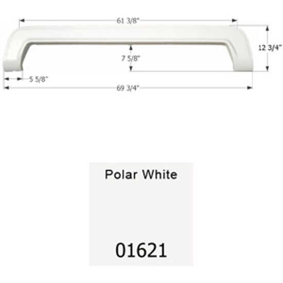 Picture of Icon  Polar White Tandem Axle Fender Skirt For Thor Brands 01621 15-1625                                                     