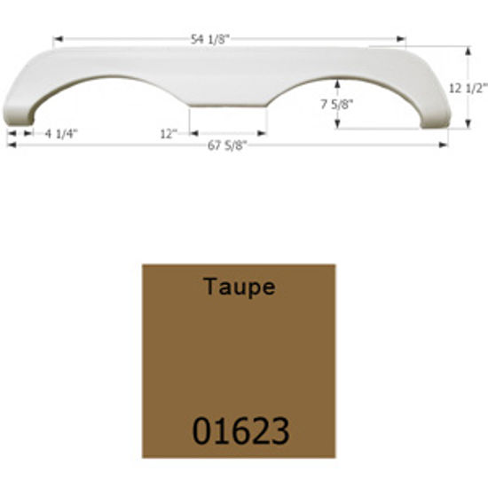 Picture of Icon  Taupe Tandem Axle Fender Skirt For Mckenzie/ Holiday Rambler Brands 01623 15-1626                                      