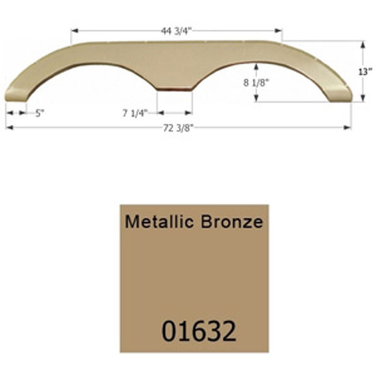 Picture of Icon  Metallic Bronze Tandem Axle Fender Skirt For Keystone Brands 01632 15-1630                                             