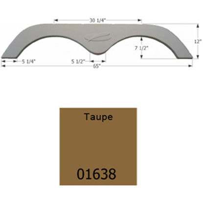 Picture of Icon  Taupe Tandem Axle Fender Skirt For R-Vision Brands 01638 15-1633                                                       