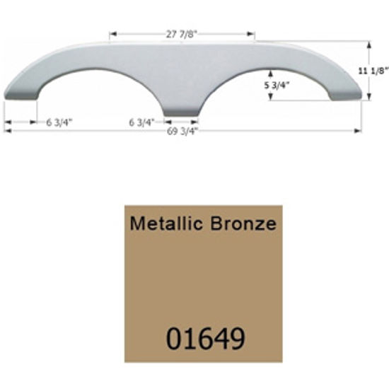 Picture of Icon  Metallic Bronze Tandem Axle Fender Skirt For Keystone Brands 01649 15-1637                                             