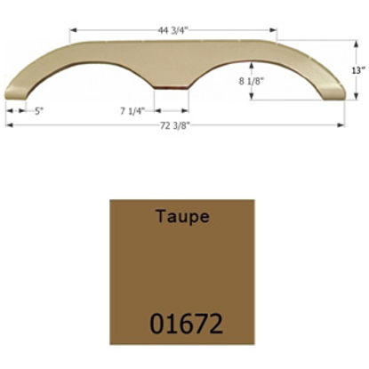 Picture of Icon  Taupe Tandem Axle Fender Skirt For Keystone Brands 01672 15-1640                                                       