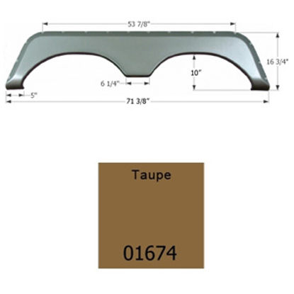 Picture of Icon  Taupe Tandem Axle Fender Skirt For Jayco Brands 01674 15-1641                                                          