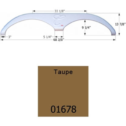 Picture of Icon  Taupe Tandem Axle Fender Skirt For Forest River Brands 01678 15-1642                                                   