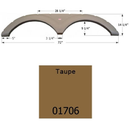 Picture of Icon  Taupe Tandem Axle Fender Skirt For Keystone Brands 01706 15-1646                                                       