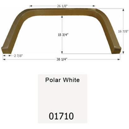 Picture of Icon  Polar White Single Axle Fender Skirt For Coachmen Brands 01710 15-1647                                                 