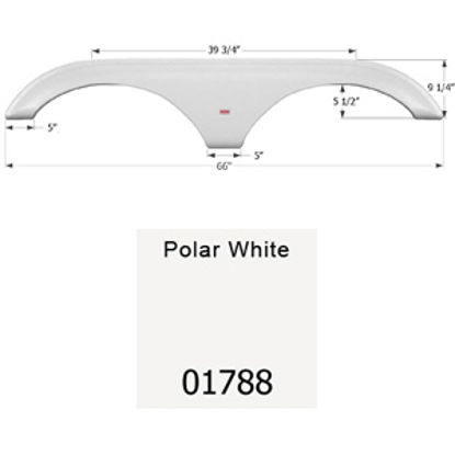 Picture of Icon  Polar White Tandem Axle Fender Skirt For Dutchmen Brands 01788 15-1654                                                 