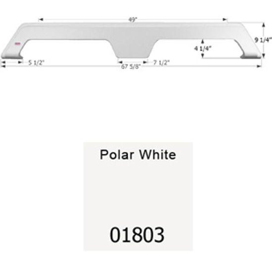 Picture of Icon  Polar White Tandem Axle Fender Skirt For Gulfstream Brands 01803 15-1656                                               