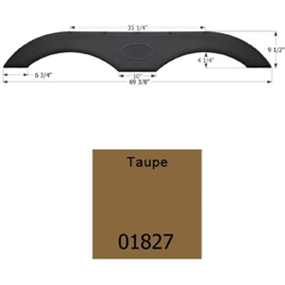 Picture of Icon  Taupe Tandem Axle Fender Skirt For Thor Brands 01827 15-1657                                                           