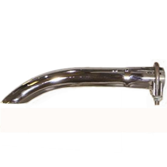 Picture of US Gear  1-1/2"Dia In X 10"L Double Chrome Plated Exhaust Side Pipe Turnout CTD-1500 15-1770                                 