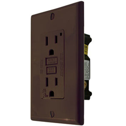 Picture of Diamond Group  Black 120V/ 15A Indoor/Outdoor Single GFI Receptacle DG15VP 15-8380                                           