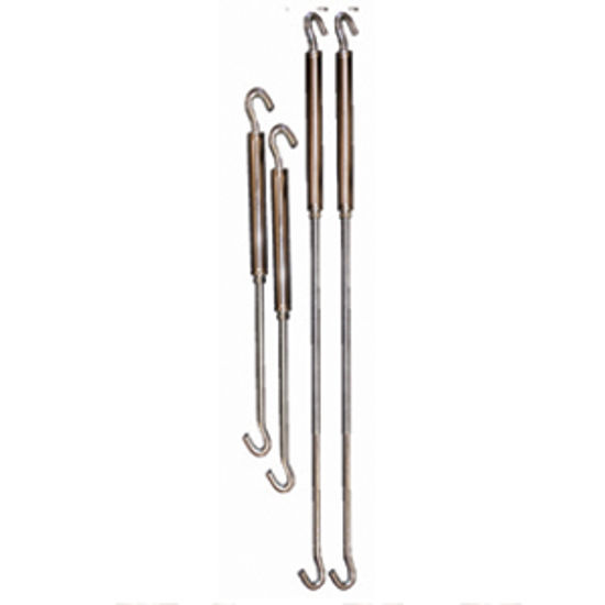 Picture of Happijac  4-Set Stainless Steel Spring Loaded Hook Front & Stress Guard Rear Turnbuckles 182898 16-0081                      