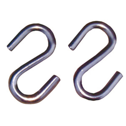 Picture of JR Products  2-Pack Zinc Plated Trailer Safety Chain S-Hook 01154 16-0414                                                    