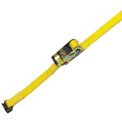Picture of Pacific Cargo  2" x 12' Yellow Ratchet Tie Down Strap 2350-12-SE 16-0689                                                     